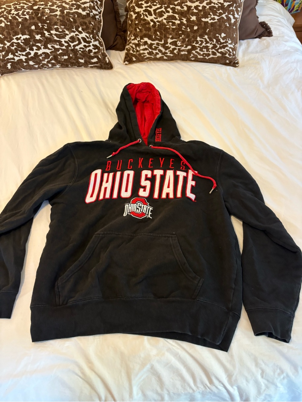 Scarlett Black and Red Ohio State Buckeyes Hoodie